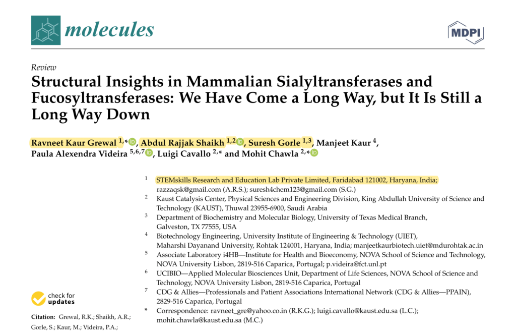 Structural Insights in Mammalian Sialyltransferases and Fucosyltransferases|Research Paper by StemSkill Lab