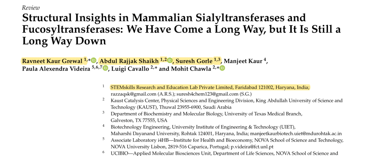 Structural Insights in Mammalian Sialyltransferases and Fucosyltransferases|Research Paper by StemSkill Lab