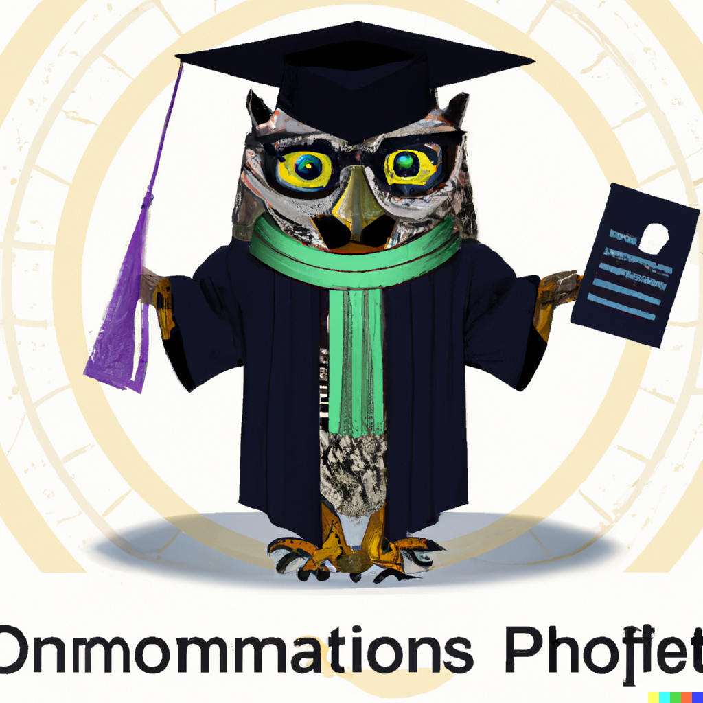 DALL·E 2022-12-10 02.01.06 - Bioinformatics Ph.d. Degree receiving owl