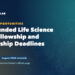 Fully Funded Life Science PhD, Fellowship and Scholarship Deadlines: August 2026 Onwards