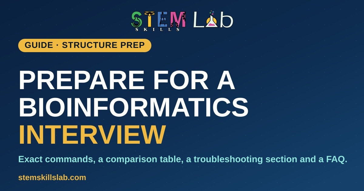 Bioinformatics Interview Preparation: Student Guide